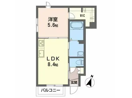アリエッタ(1LDK/1階)の間取り写真