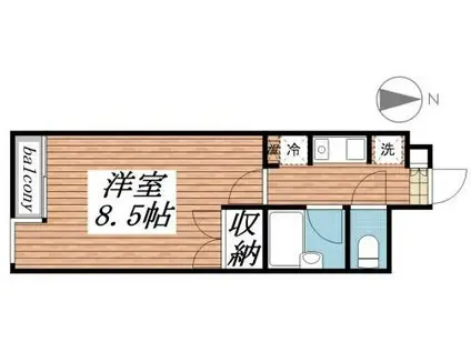 興和太平アパートメント(1K/7階)の間取り写真