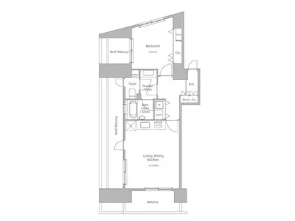 URBAN PARK麻布十番 アーバンパーク麻布十番(1LDK/9階)の間取り写真