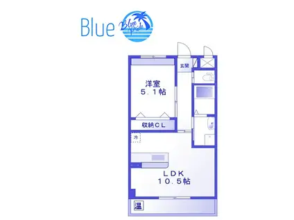 ヴァンヴェールII(1LDK/1階)の間取り写真