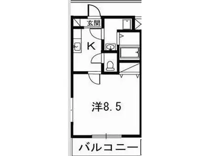 BLANDINI(1K/2階)の間取り写真