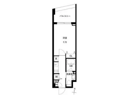 JMFレジデンス世田谷三宿(1K/3階)の間取り写真