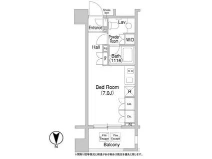 コンフォリア 大森DEUX(ワンルーム/10階)の間取り写真