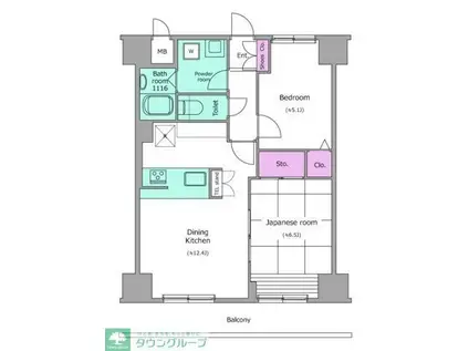 ビエラコート南浦和(2LDK/4階)の間取り写真