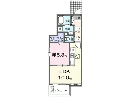モルゲングランツ(1LDK/1階)の間取り写真