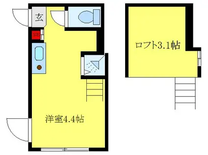 レジデンス赤羽(ワンルーム/1階)の間取り写真