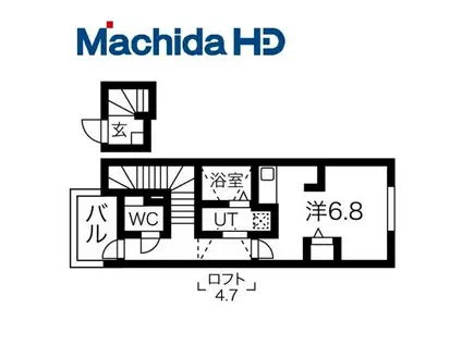 あんしん奥本町08-1012(ワンルーム/1階)の間取り写真