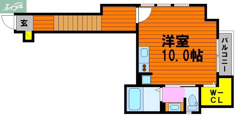 NSD出石町(ワンルーム/2階)の間取り写真