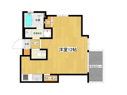 セルリアン中洲(ワンルーム/6階)の間取り写真