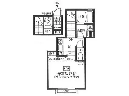GOODNESS KOTO(1K/2階)の間取り写真