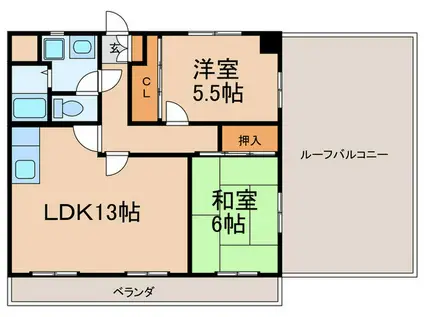 サン季世(2LDK/5階)の間取り写真
