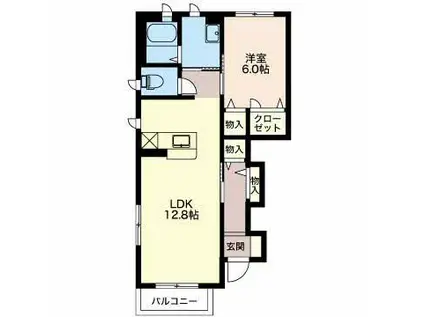 ステラ コート(1LDK/1階)の間取り写真