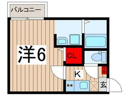 メゾン・ド・リオン(1K/1階)の間取り写真