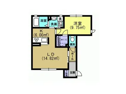 ハイツエステートIII(1LDK/1階)の間取り写真