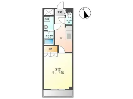 サニーコート(1K/1階)の間取り写真