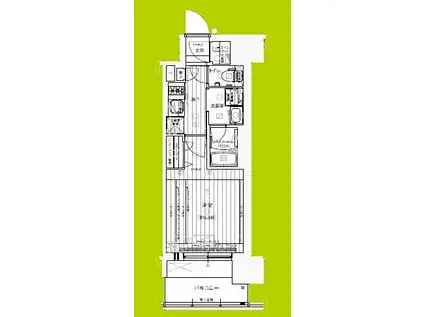 レオンヴァリエ長堀通(1K/13階)の間取り写真