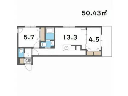 ブランシャール北3条通(2LDK/5階)の間取り写真