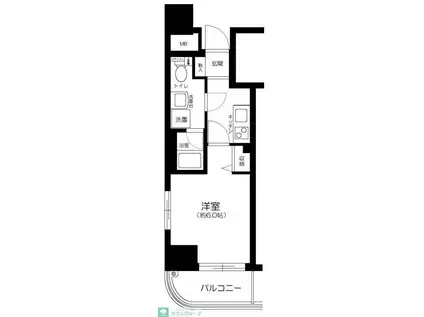 グリアス宮崎台(1K/9階)の間取り写真