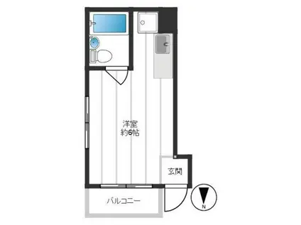本間ビル(ワンルーム/3階)の間取り写真