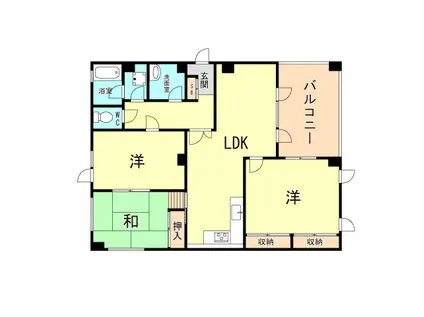 シオンズガーデン花川(3LDK/4階)の間取り写真