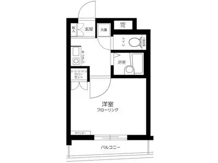 ヴェルステージ日本橋人形町(1K/6階)の間取り写真