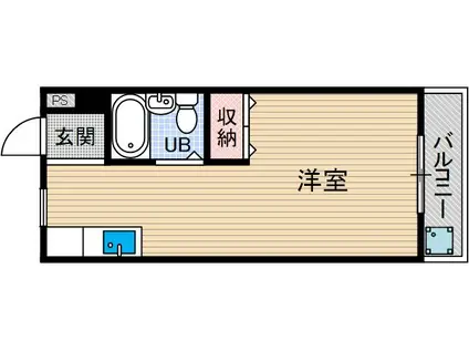 グランドール(1K/3階)の間取り写真