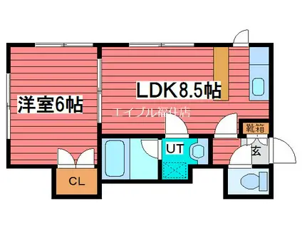 コスタ27(1LDK/3階)の間取り写真