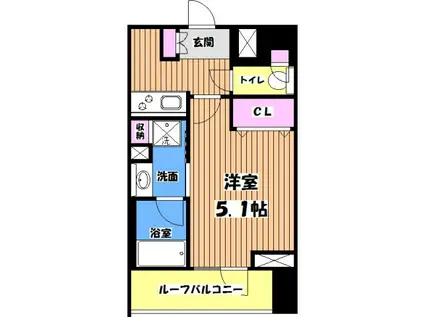 STAGEGRANDEHACHIOJI(1K/6階)の間取り写真