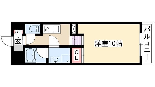 ドゥーエ千種(ワンルーム/13階)の間取り写真