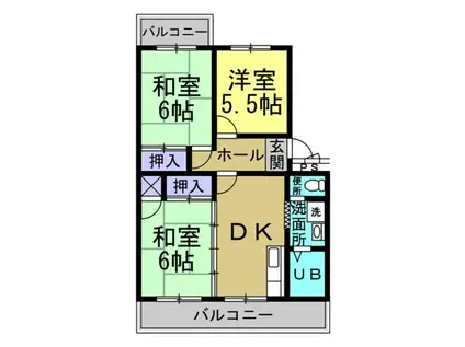 グランドール清水が丘(3DK/3階)の間取り写真