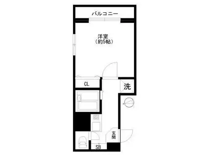 サンテミリオン渋谷道玄坂(1K/7階)の間取り写真