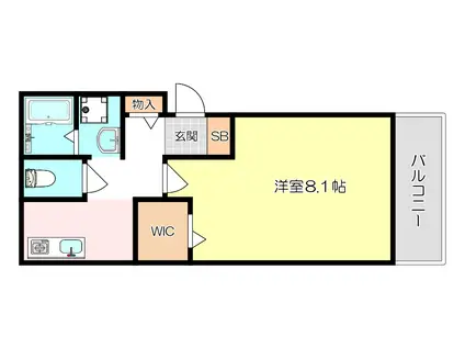セジュール武庫之荘(1K/1階)の間取り写真