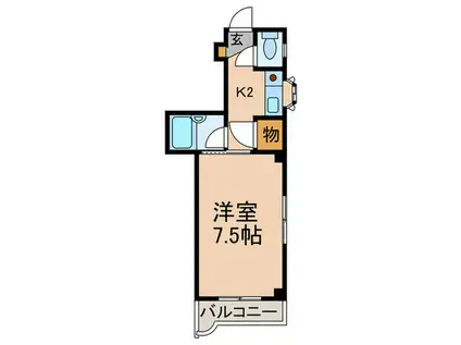 コムズMAY(1K/2階)の間取り写真