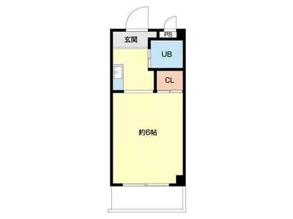 フォーエバー江坂(1K/3階)の間取り写真