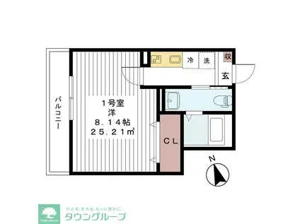 AJ八潮サウス I(1K/1階)の間取り写真