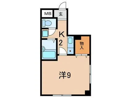 モンリズイエールⅡ(1K/5階)の間取り写真