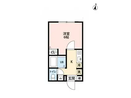 レジダリア新井宿(1K/2階)の間取り写真