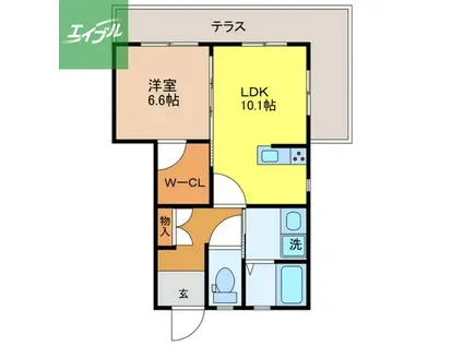 NICOSHOUSE(1LDK/1階)の間取り写真