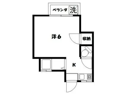 コーポセレーネ(1K/2階)の間取り写真