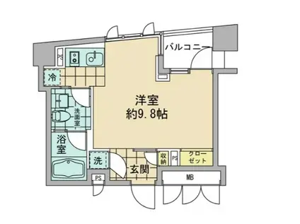 AZ日本橋人形町(ワンルーム/4階)の間取り写真