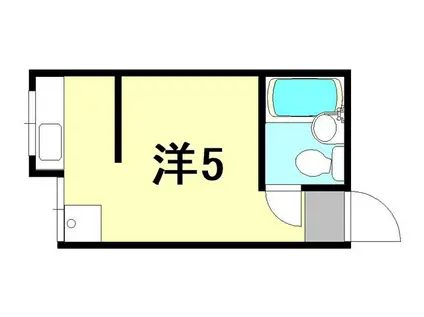 パークサイド湊川(ワンルーム/2階)の間取り写真