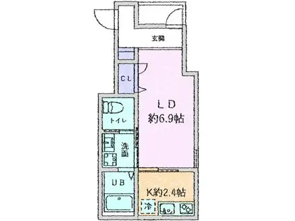 シーンプラス上板橋(1K/3階)の間取り写真