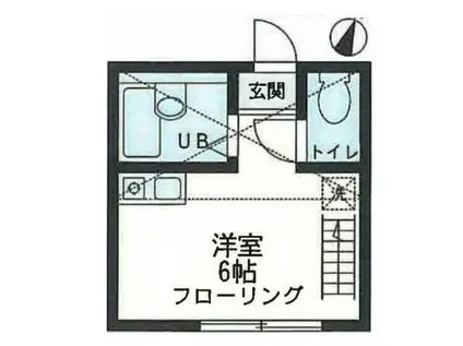 ユナイトステージルブランの杜(ワンルーム/1階)の間取り写真