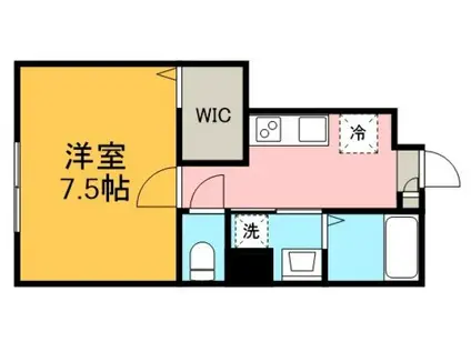 KALMIA(1K/1階)の間取り写真