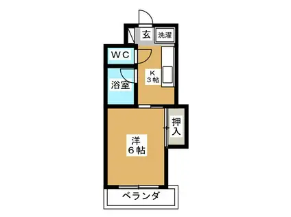 第3サンフラワーマンション(1K/3階)の間取り写真