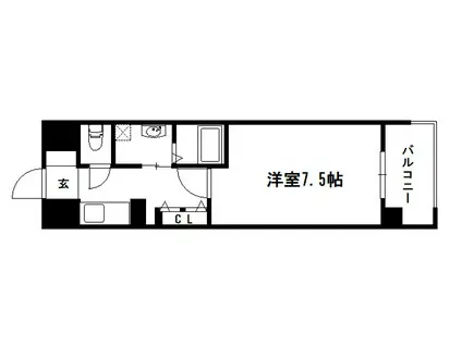インベスト京都白川(1K/7階)の間取り写真