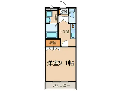 グランメール(1K/2階)の間取り写真