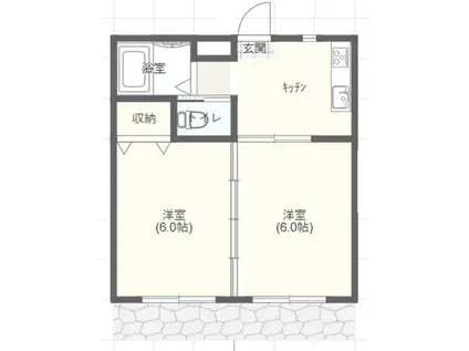 レジデンス伊興(2K/1階)の間取り写真