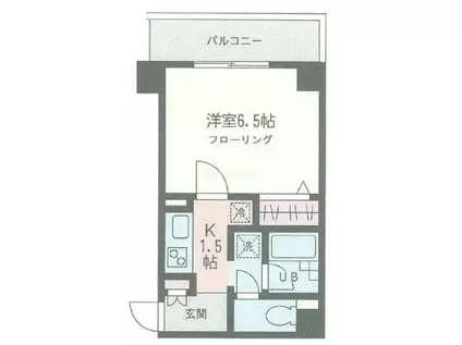ドルック竹内(1K/2階)の間取り写真