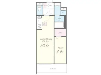 ヴェルナ・コート(1LDK/1階)の間取り写真